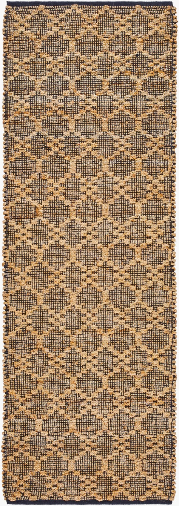 Livabliss Selanik Handwoven Cotton Jute Flatweave Runner Rug for Hallways and Entryways Beige, Black 2'6" x 8' SNK2301-268