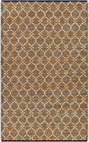 Livabliss Selanik Handwoven Cotton Jute Flatweave Runner Rug for Hallways and Entryways Beige, Black 8' x 10' SNK2301-810