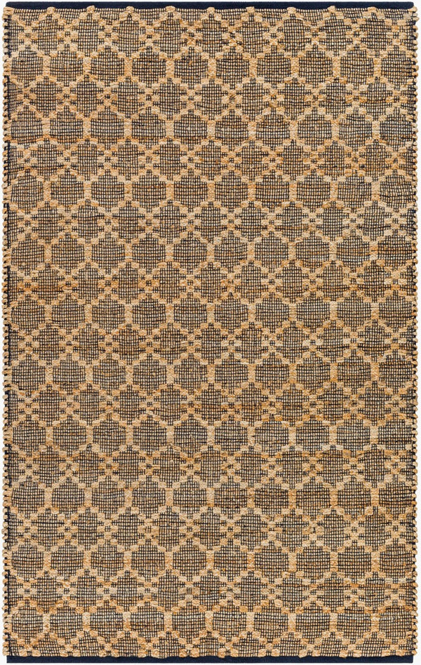 Livabliss Selanik Handwoven Cotton Jute Flatweave Runner Rug for Hallways and Entryways Beige, Black 8' x 10' SNK2301-810