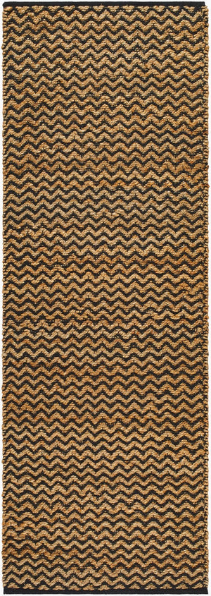 Livabliss Selanik Handwoven Jute Cotton Flatweave Runner Rug for Hallways and Entryways Beige, Black 2'6" x 8' SNK2302-268