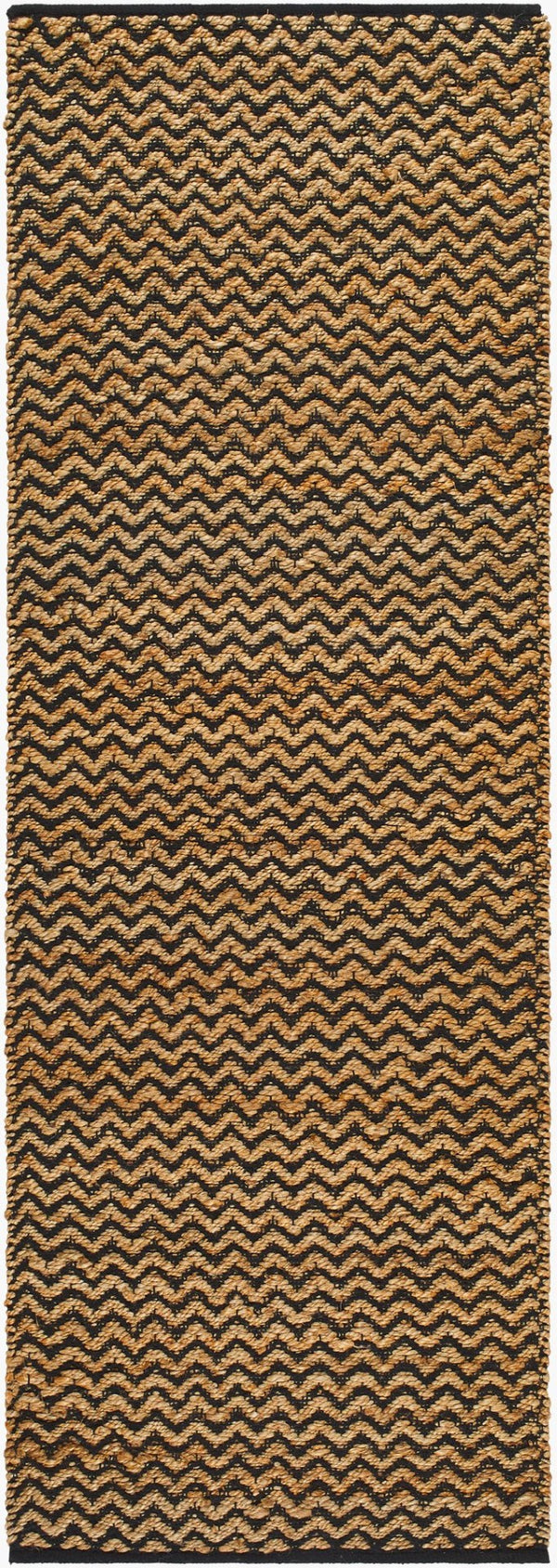 Livabliss Selanik Handwoven Jute Cotton Flatweave Runner Rug for Hallways and Entryways Beige, Black 2'6" x 8' SNK2302-268
