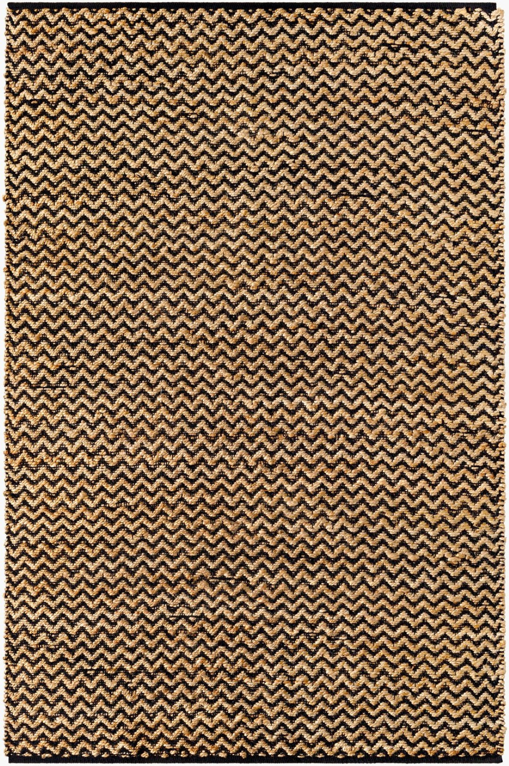 Livabliss Selanik Handwoven Jute Cotton Flatweave Runner Rug for Hallways and Entryways Beige, Black 5' x 7'6" SNK2302-576