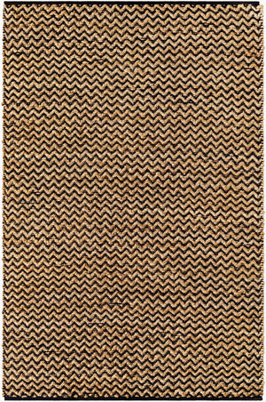 Livabliss Selanik Handwoven Jute Cotton Flatweave Runner Rug for Hallways and Entryways Beige, Black 5' x 7'6" SNK2302-576