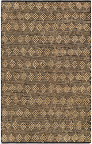Livabliss Selanik Handwoven Cotton Jute Flatweave Runner Rug for Hallways and Bohemian Spaces Beige, Black 8' x 10' SNK2303-810