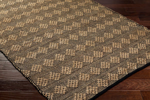 Livabliss Selanik Handwoven Cotton Jute Flatweave Runner Rug for Hallways and Bohemian Spaces Beige, Black 8' x 10' SNK2303-810