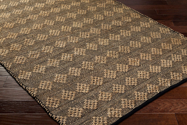 Livabliss Selanik Handwoven Cotton Jute Flatweave Runner Rug for Hallways and Bohemian Spaces Beige, Black 8' x 10' SNK2303-810