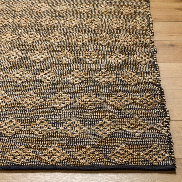 Livabliss Selanik Handwoven Cotton Jute Flatweave Runner Rug for Hallways and Bohemian Spaces Beige, Black 8' x 10' SNK2303-810
