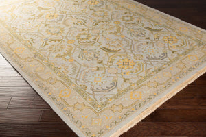 Surya Sonoma 6' X 9' Handmade New Zealand Wool Rug - Durable, Cozy, Exotic Touch For Any Room Decor Ice Blue Nz Wool Snm9036-69