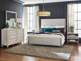 Ashby Place California King Upholstered Bed Natural with Reflection Gray Finish P359-BR-K6 Pulaski Furniture