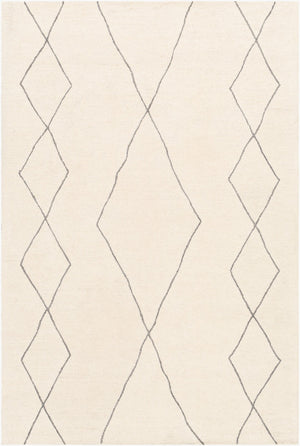 Livabliss Sinop Hand Tufted Wool Area Rug with High Low Pile for Eclectic Bohemian Spaces Charcoal, Cream 2' x 3' SNP2306-23