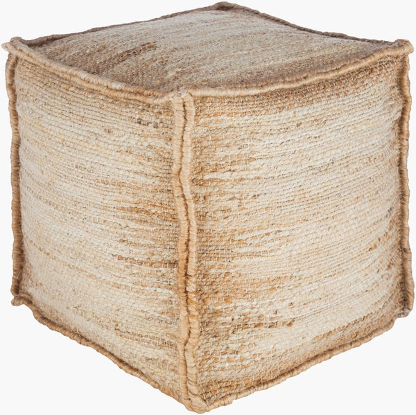 Livabliss Sonali Woven Cotton Jute Cube Pouf Artisan Footrest for Bohemian Living Spaces SNPF001-161616