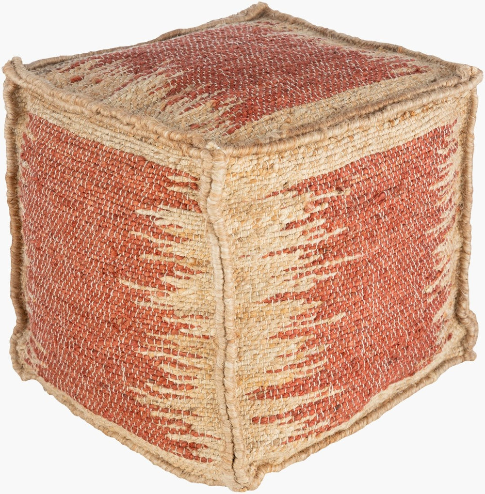 Livabliss Sonali Handwoven Cotton Jute Cube Pouf Bohemian Footrest for Living Room Decor SNPF002-161616