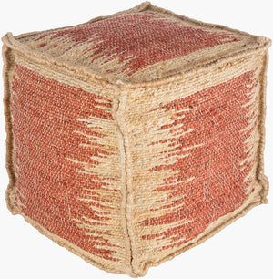 Livabliss Sonali Handwoven Cotton Jute Cube Pouf Bohemian Footrest for Living Room Decor SNPF002-161616