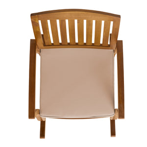 English Elm Acacia Hardwood Outdoor Rocking Chair with Cushions Slat Design for Porch or Deck 57496.00WCACA