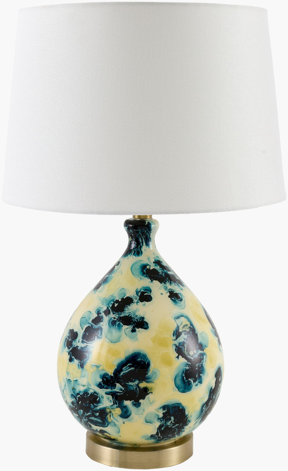 Livabliss Snicarte Traditional Metal Base Table Lamp with Linen Shade for Warm Ambient Glow SNR-002