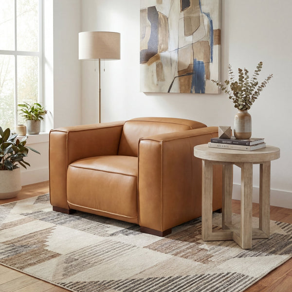 Hooker Furniture Fresco Semi-aniline Leather Power Recliner with Motorized Headrest for Modern Living SS404-PH1-080