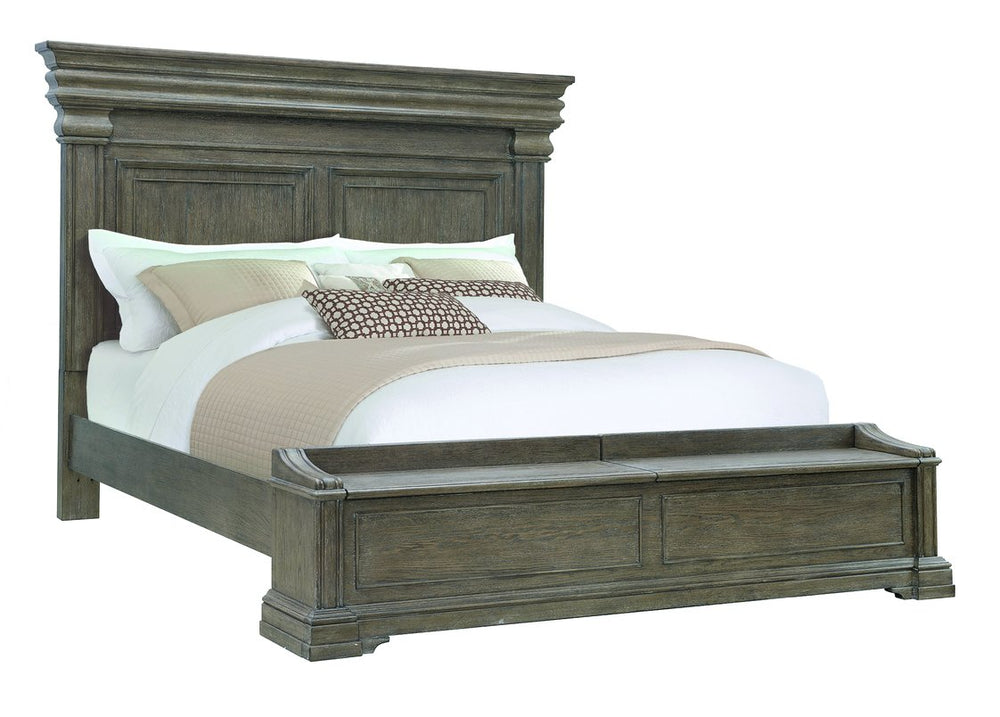 Pulaski Furniture Madison Ridge Brown Queen Bed With Elegant Chest Footboard And Ample Storage For Your Bedroom Brown Flat,Cut White Oak Wood Veneers P413-br-k4-pulaski