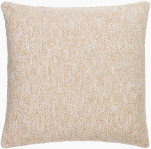 Surya Saanvi Modern 18” Accent Pillow - Durable, Outdoor Safe Decor For Indoor & Outdoor Spaces, Easy Care Light Beige Polyester,Cotton,Polyester,Cotton Snv004-2222