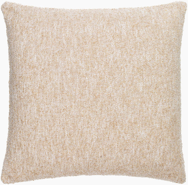 Surya Saanvi Modern 18” Accent Pillow - Durable, Outdoor Safe Decor For Indoor & Outdoor Spaces, Easy Care Light Beige Polyester,Cotton,Polyester,Cotton Snv004-2222