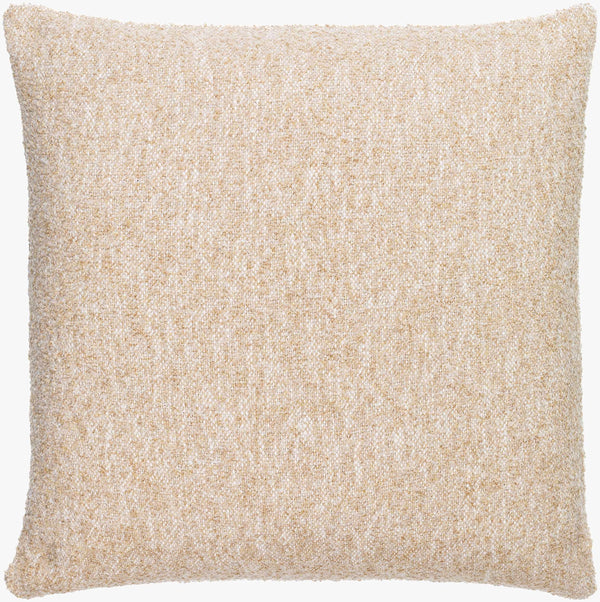 Surya Saanvi Modern 18” Accent Pillow - Durable, Outdoor Safe Decor For Indoor & Outdoor Spaces, Easy Care Light Beige Polyester,Cotton,Polyester,Cotton Snv004-2222