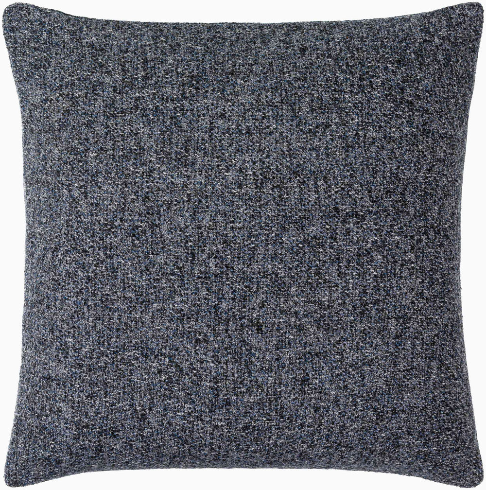 Surya Saanvi Modern 18” Accent Pillow - Durable, Outdoor Safe Decor For Indoor & Outdoor Spaces, Easy Care Ink Blue Polyester,Polyester Snv007-2020