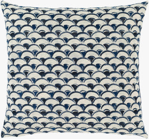 Surya Sanya Bay Bohemian 20" Accent Pillow - Soft Cotton Blend, Bold Colors, Easy Care For Stylish Homes Navy Polyester,Cotton Sny004-2020p