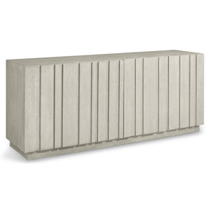 Bernhardt Bernhardt Tempo Rustic Modern Entertainment Credenza With Larza Wire-Brushed Oak, Push-Open Doors, 78" 346860