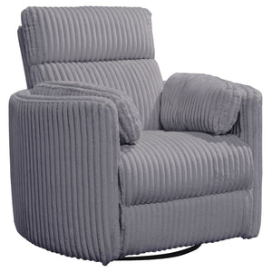 Parker House Parker Living Radius - Mega Grey Swivel Power Glider Recliner Mega Grey 100% Polyester (S) MRAD#812GSP-MGGR