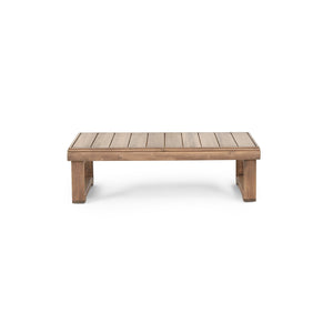 English Elm Christopher Knight Home® - WESTCHESTER Acacia Coffee Table for Outdoor Patio, Rustic Slat Top with Sled Legs, Durable 38.5"W 69079.00BBGE