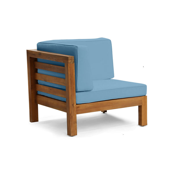 English Elm Oana Upholstered Accent Arm Chair Compact Square Frame for Living Room or Bedroom 64498.00BLU