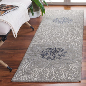 Safavieh Soho 257 SOH257 Hand Tufted Floral Rug Grey / Ivory SOH257F-5
