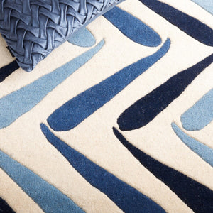 Soh731 Hand Tufted Wool and Viscose Area Rug - Luxurious Design from India for Timeless Elegance