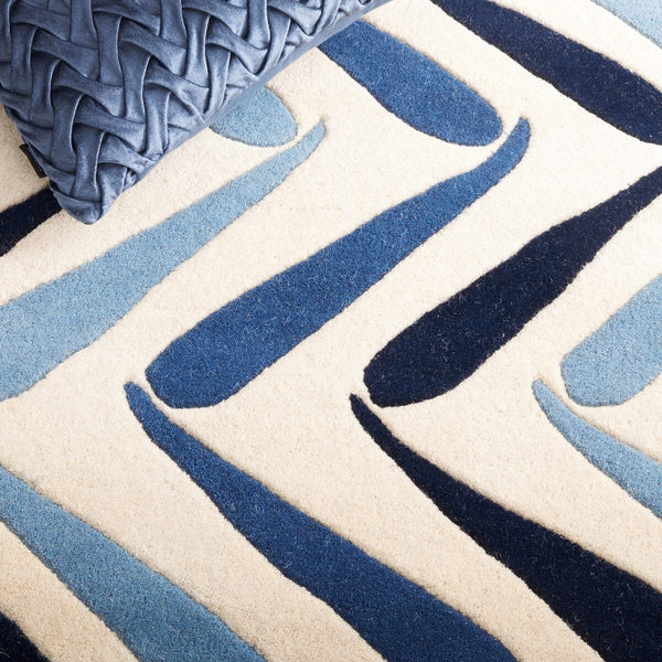 Soh731 Hand Tufted Wool and Viscose Area Rug - Luxurious Design from India for Timeless Elegance