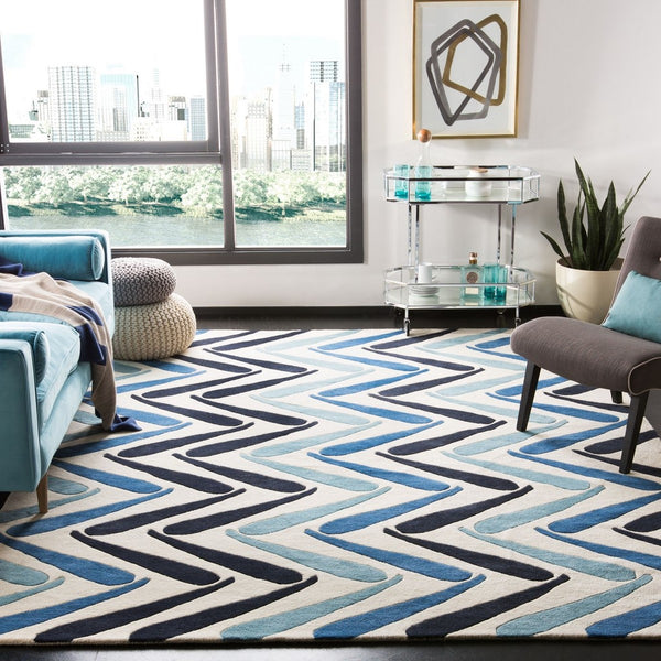 Soh731 Hand Tufted Wool and Viscose Area Rug - Luxurious Design from India for Timeless Elegance