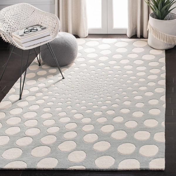 Soh766 Hand Tufted Wool and Viscose Rug - Luxurious 12mm Pile Height for Elegant Home Décor