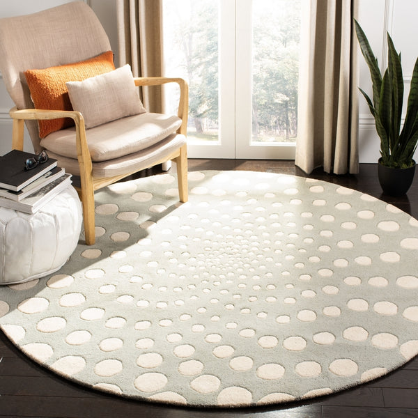 Soh766 Hand Tufted Wool and Viscose Rug - Luxurious 12mm Pile Height for Elegant Home Décor