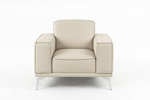 VIG Furniture Lamod Italia Soho - Italian Grey Oyster Leather Armchair VGDT-SOHO-O-GREY