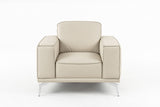 VIG Furniture Lamod Italia Soho - Italian Grey Oyster Leather Armchair VGDT-SOHO-O-GREY