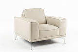 VIG Furniture Lamod Italia Soho - Italian Grey Oyster Leather Armchair VGDT-SOHO-O-GREY