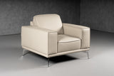 VIG Furniture Lamod Italia Soho - Italian Grey Oyster Leather Armchair VGDT-SOHO-O-GREY