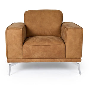 VIG Furniture Lamod Italia Soho - Italian Cognac Leather Armchair VGDTSOHO-COGNAC-CH