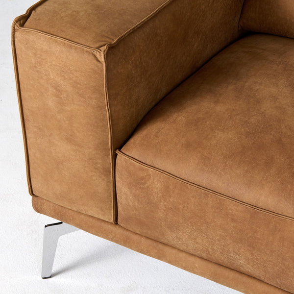 VIG Furniture Lamod Italia Soho - Italian Cognac Leather Armchair VGDTSOHO-COGNAC-CH