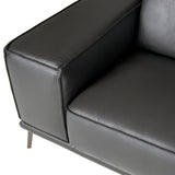 VIG Furniture Lamod Italia Soho - Italian Grey Nirvana Fume Leather Sofa VGDTSOHO-SF-GREY-S