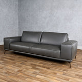 VIG Furniture Lamod Italia Soho - Italian Grey Nirvana Fume Leather Sofa VGDTSOHO-SF-GREY-S