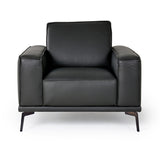 VIG Furniture Lamod Italia Soho - Italian Grey Leather Armchair VGDTSOHO-GREY-CHR