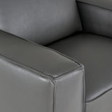 VIG Furniture Lamod Italia Soho - Italian Grey Leather Armchair VGDTSOHO-GREY-CHR