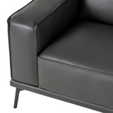 VIG Furniture Lamod Italia Soho - Italian Grey Leather Armchair VGDTSOHO-GREY-CHR