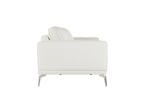VIG Furniture Soho Italian Leather Sofa By Lamod Italia — Minimalist White Pamplona Leather, Plush Seating & Steel Accents VGDTSOHO-SF-WHT