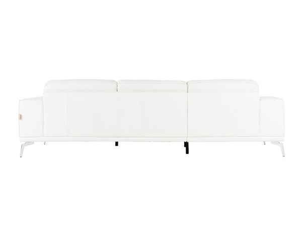VIG Furniture Soho Italian Leather Sofa By Lamod Italia — Minimalist White Pamplona Leather, Plush Seating & Steel Accents VGDTSOHO-SF-WHT