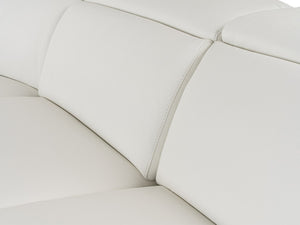 VIG Furniture Soho Italian Leather Sofa By Lamod Italia — Minimalist White Pamplona Leather, Plush Seating & Steel Accents VGDTSOHO-SF-WHT